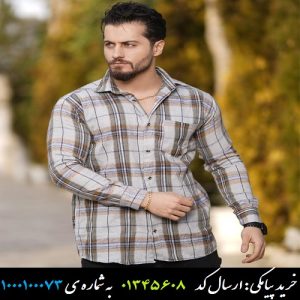 پیراهن پاییزه مردانه مدل Sitro (طوسی)